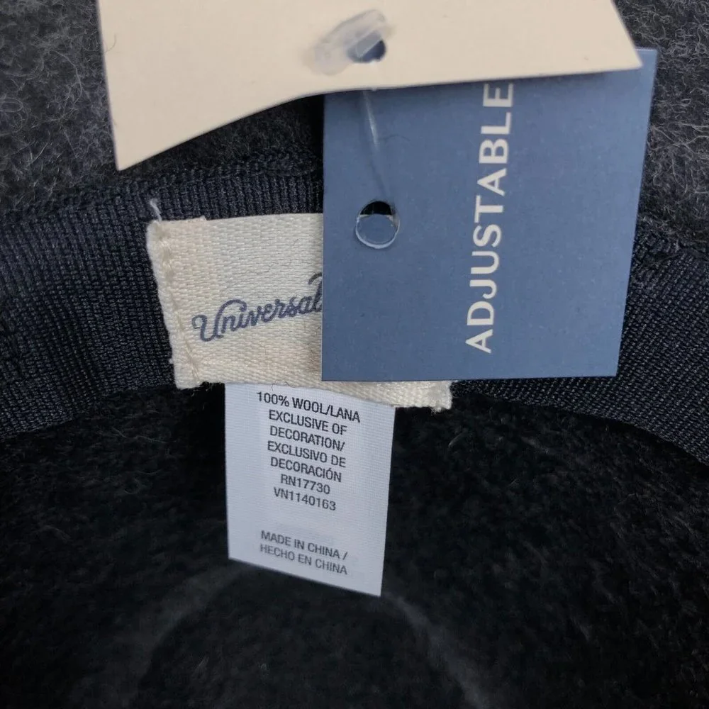 NEW Universal Thread Womens Wide Brim Wool Felt Fedora Hat Charcoal Gray Western - Picture 6 of 6